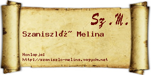Szaniszló Melina névjegykártya